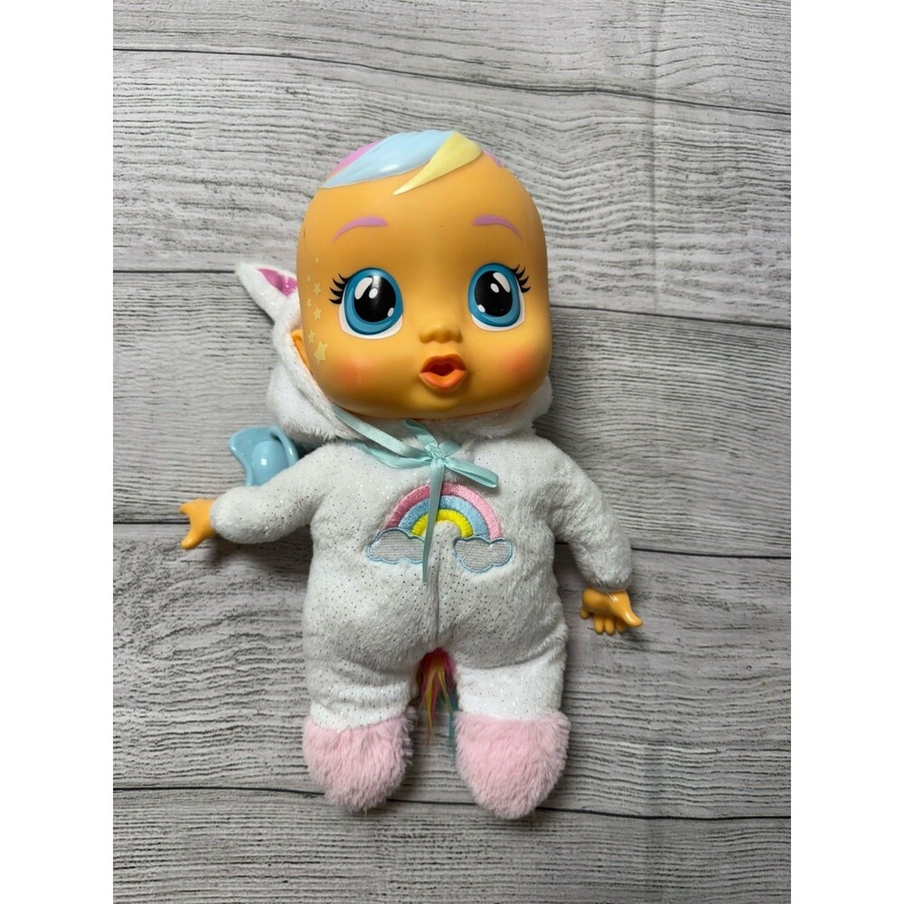 Cry Babies Doll Dreamy the Unicorn Hooded Outfit Pacifier Cries 12” Tested